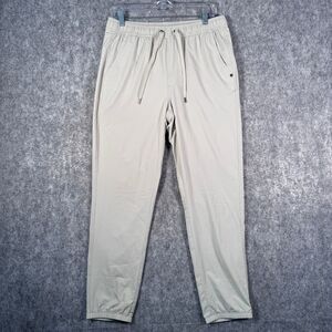 Vuori Kore Lined Joggers Mens Medium 32x28 Beige Elastic Waist Drawstring Pants